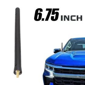 W0019-a Aftermarket Products 6.75 Inch Am Fm Black Antenna Mast For 86-20 Chevrolet Jeep Nissan Toyota Gmc Dodge