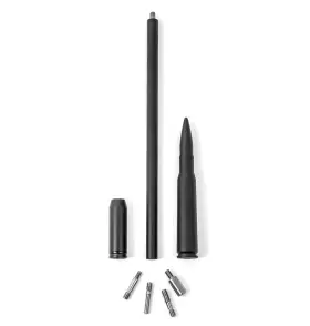 6255k All Sales Manufacturing Billet .50 Cal Antenna Black With 9.5 Inch Mast