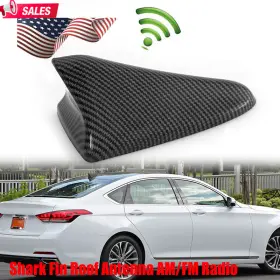 At01014104 Amsparc Carbon Fibe Shark Fin Roof Antenna Cover For Genesis Coupe / Sedan G80 2015 2017