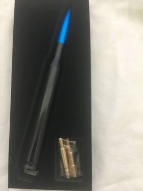 Anaguma Sa100bk-satipbl Racing Billet 5.5 Inch 50 Cal Bullet Antenna - For Ford F150 Raptor Black Blue