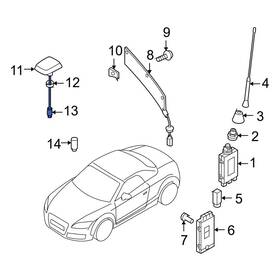 Audi Oe 6q0035575k For Tt Quattro 2008-2015 Radio Antenna Connector