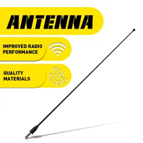 Ty-104 Autoaccessdepot 12 Inch Black Stainless Antenna Mast Power Radio Am/fm For Ford Mustang 1979-2009
