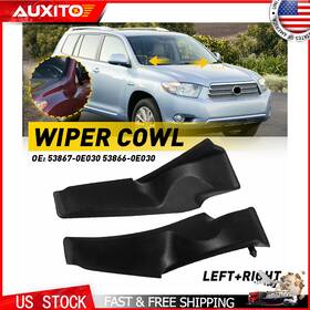 Auxito 53867-0e030 2x Fits For Toyota Highlander 2008-2013 Front Wiper Side Cowl Black Trim Cover B