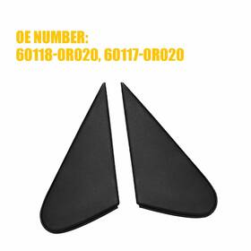 Auxito 60118-0r020 Left And Right Fender Mirror Molding Triangle Corner Cover For Toyota Rav4 09-12 B