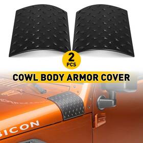 Auxito Azbj-jk-07-17 2x Body Cowl Armor Cover Sport Exterior Accessories 07-18 For Jeep Wrangler Jk