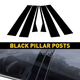 Bzt-jetta-06-10-6pcs-door Auxito 6pcs Black Pillar Posts Door Window Trim Cover For Kit Vw Jetta Mk5 06-10 Sedan
