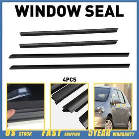 Auxito Ccmft-fit-08-13 4x Door Weatherstrip Window Moulding Trim Seal Belt For Honda Fit Jazz 2008-13 B