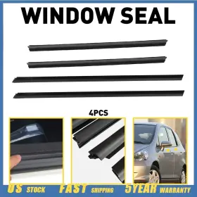 Ccmft-fit-08-13 Auxito 4x Door Weatherstrip Window Moulding Trim Seal Belt For Honda Fit Jazz 2008-13 B