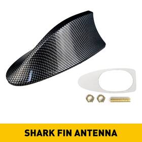 Auxito Ito-tx-86541 Universal Shark Fin Car Roof Top Antenna Fiber Radio Fm/am Signal Aerial Carbon