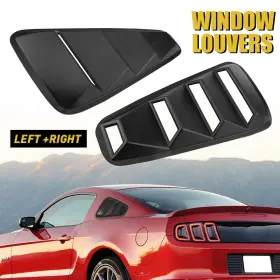 Trans0721-342 Auxito 1/4 Quarter Side Window Louver Cover Fit For 2005-2014 Ford Gt Mustang Eob