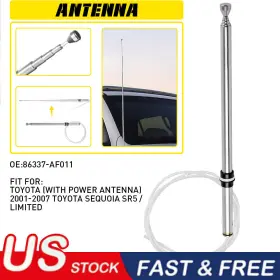 Tx-sequoia-01-07 Auxito Power Antenna Aerial Mast Cable For 2001-2007 Toyota Sequoia Sr5 / Limited Usa
