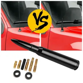 Tx-zdt-14cm-exe Auxito For Ford F150 Raptor 50 Cal Caliber Bullet Short Ammo Aluminum Antenna Screws