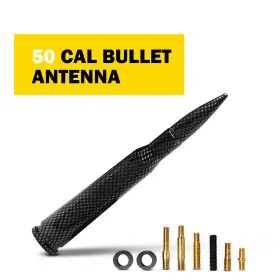 Tx-zdt-14cm-txw Auxito Carbon Fiber Bullet Antenna 50 Cal For Chevy Silverado 1500/3500 Gmc Sierra T