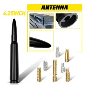 Tx-zdt-4 Auxito 25in 4.25 Inch Aluminum Black Antenna Mast Power Am/fm For Ford F-150 2009-2024 New T