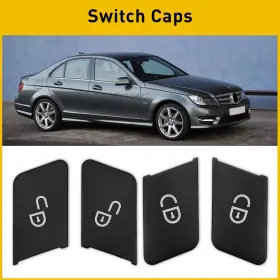 Auxito W212 W204 Fits Mercedes Benz Class Car Door Lock Switch Unlock Button Cover Trim