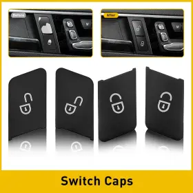 Xpd-kgg-39522 Auxito For Mercedes W204 Class Benz W212 Car Lock Door Unlock Switch Button Trim Cover