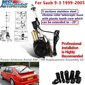 Drfmsantm0018 Bestautomotors Power Antenna Aerial Am Fm Radio Mast Replacement Kit For Saab 9-3 9 3 1999-2005