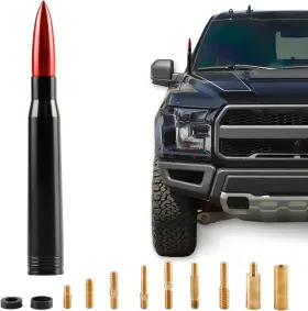 Bjsia-tx-05 Bjsia Universal Bullet Antenna Truck Replacement Compatible Red