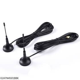 Carlights C-02atn4501bbk Fit For P71 Crown Victoria Black 2 Lot Magnetic Police Antenna 3-3/4 Inch