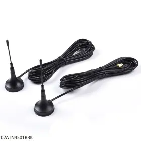 C-02atn4501bbk Carlights Fit For P71 Crown Victoria Black 2 Lot Magnetic Police Antenna 3-3/4 Inch
