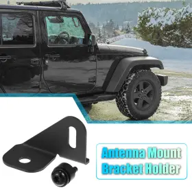 Carpopart 718844046183 Steel Driver Side Antenna Mount Bracket Holder For Jeep Wrangler Jl Jlu Jk Tj