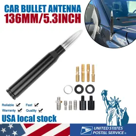 Al3z18813a-4cr0036 Chaogang 5.3 Inch Car Short Silver Black Bullet Antenna Radio Am/fm For Ford F150 Raptor 09-22