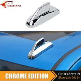 Chero20240720us1401fqw125 Cherocar Chrome Roof Antenna Cover Trim Decoration For Chevy Silverado 2019 Accessories