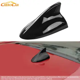 Cherocar20050705fhge1453 Cherocar For Dodge Challenger 2010-23 Black Roof Shark Fin Antenna Cover Radio Trim Decor