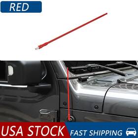 Cherocar Meg2025122503 13 Inch Am Fm Radio Antenna Stubby Reflex Trim For Jeep Wrangler Jk Jl Jt 07-20 Red