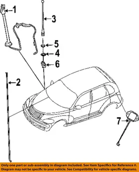 4671868af Chrysler Oem 04-10 Pt Cruiser-antenna Mast