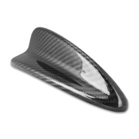 Cobra-tek 47-cbk-uni-ant0001-rd Glossy Twill Weave Real Carbon Fiber Stick On Shark Fin Car Truck Roof Topper
