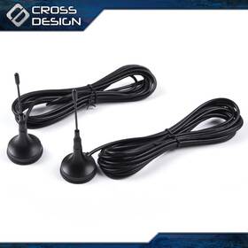 Crossdesign Ht-02atn4501bbk 2 Lot Magnetic Police Antenna 3-3/4 Inch Fit For P71 Crown Victoria Black