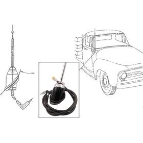 Dennis Carpenter Tr18813d 1956 Ford F-series Truck Radio Antenna Assembly Telescoping Mast Round Base