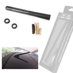 Dictorcoltd 210000297205 4.7 Inch Carbon Fiber Aluminum Car Am/fm Radio Signals Aerial Screws Antenna