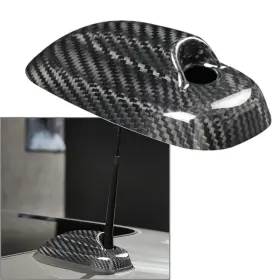 Hukyu-2128yf027-1 Dictorcoltd Black Carbon Fiber Shark Fin Antenna Cover Sticker For Bmw Mini Cooper F55 F56