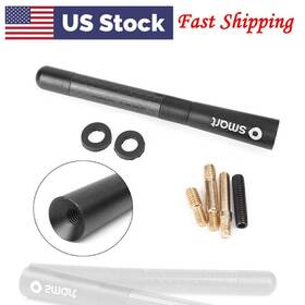 Earthoee 550728122435 4.7 Inch Car Short Radio Aerial Antenna Carbon Fiber Black For Benz Smart Fortwo Us