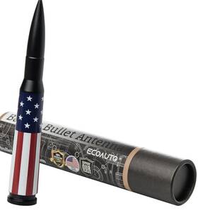 Ecoauto 426956213968 Badass Bullet Americanflag Antenna 50cal Fits Most Gmc Jeep Chevy Ram