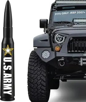 Ecoauto 427296749605 5.5inch Bullet Antenna Mast Radio For Jeep Wrangler Jk/jl Us Army