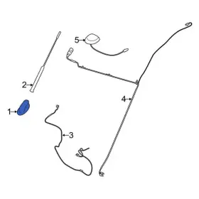 Av1z-18813-b Ford Genuine Radio Antenna Base
