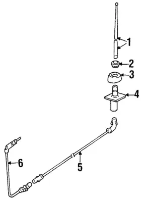 F8cz-18812-aa Ford Genuine Antenna Cable