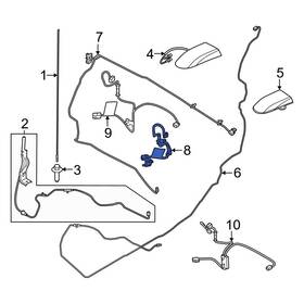 Ford Oe Rl3z19a397d Antenna Cable