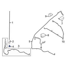 Ford Oe W716493s437m For F-150 2015-2020 Radio Antenna Base Screw