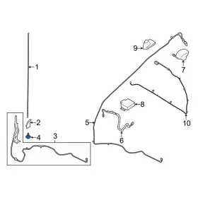 W716493s437m Ford Oe For F-150 2015-2020 Radio Antenna Base Screw