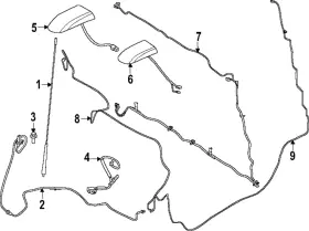 Pc3z-18812-c Ford Genuine Antenna Cable