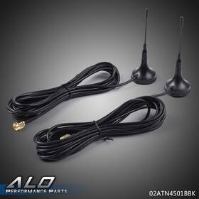 G-plus Alo05203 Fit For P71 Crown Victoria 3-3/4 Inch Tall Magnetic Police Antenna 2 Lot Black