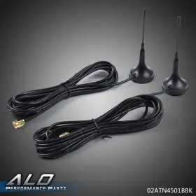 Alo05203 G-plus Fit For P71 Crown Victoria 3-3/4 Inch Tall Magnetic Police Antenna 2 Lot Black