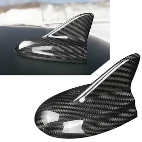 Hkseller-au 550756839121 Carbon Fiber Shark Fin Antenna Cover For Dodge Challenger 2015-2021 2020 2019 18