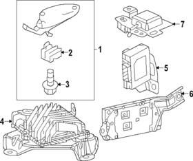 Honda 8a150-t90-a01zb Genuine Radio Antenna Base