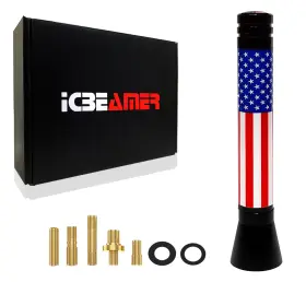 An-3-usa-nxen-l1p01-a Icbeamer Jdm Mini 3 Inch United State Country Flag Universal Fit Vehicle Am/fm Antenna Y397