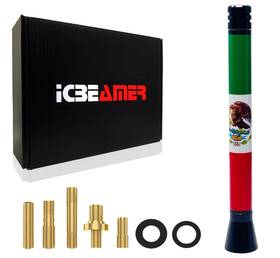 Icbeamer An-5-lo-mex-nxen-l1p01-a Jdm 2 Inch Mexican Flags Support Homeland Aluminum Am/fm Radio Car Antenna J222